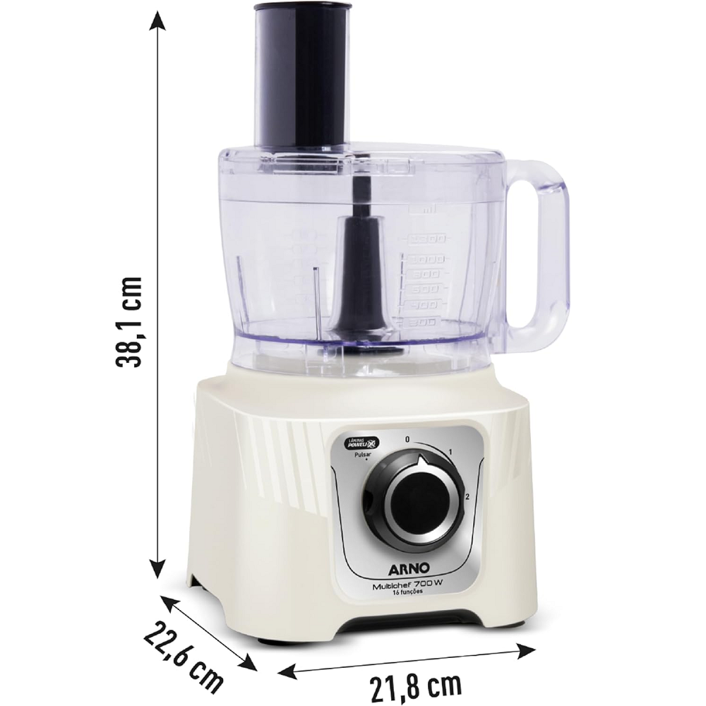 Multiprocessador de Alimentos Arno MP62 16 em 1 700W Marfim, , large image number 7